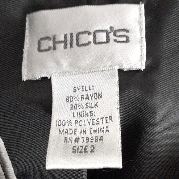 Chico's Black Furry Textured Open-Front Jacket - Picture 2 of 6